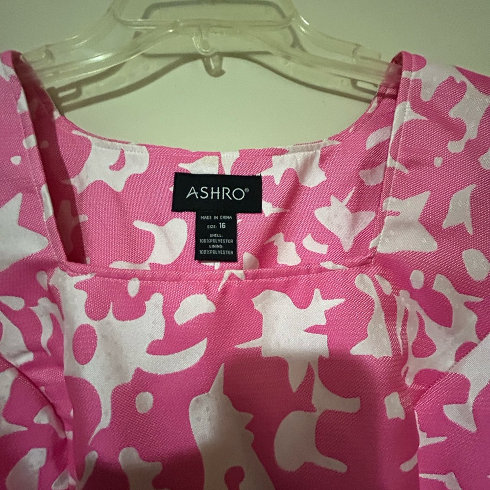 Ashro Pink and White 3pc Blazer & Skirt Set